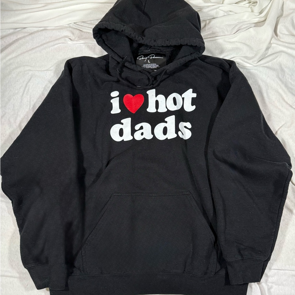 Graphic Pullover Hoodie Danny Duncan Unisex Size L I Love Hot Dads